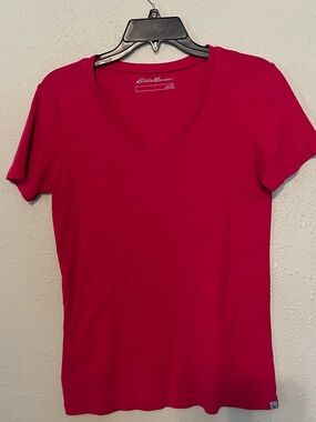 Eddie Bauer Women's V-Neck Tee - Red